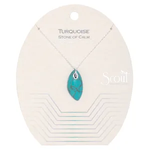 Turq Silver Organic Stone Necklace