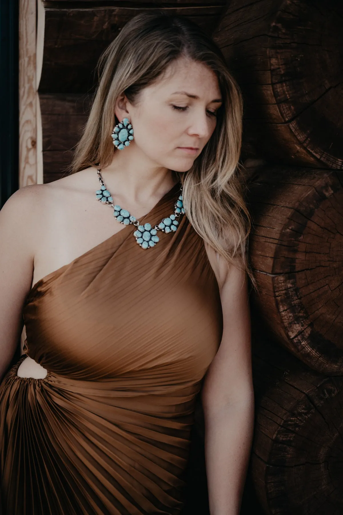 Turquoise Cluster Statement Necklace