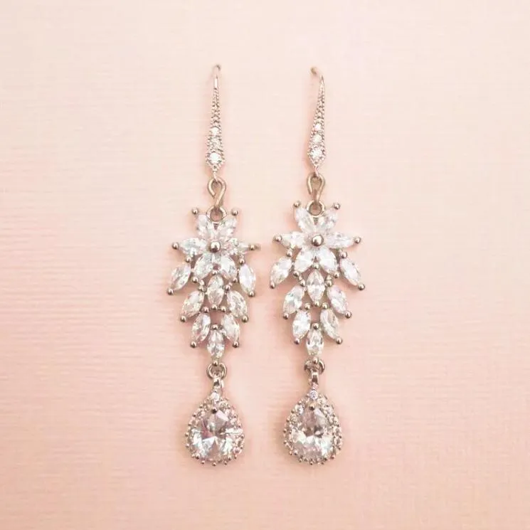 Unique Bridal Earrings,Pam