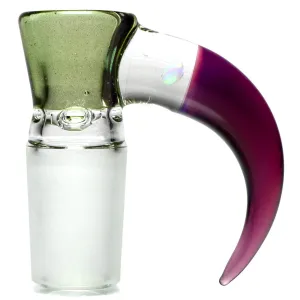 Unity Glassworks - 4 Hole Opal Horn Slide - 18mm - Metal Fleck & Stargazer