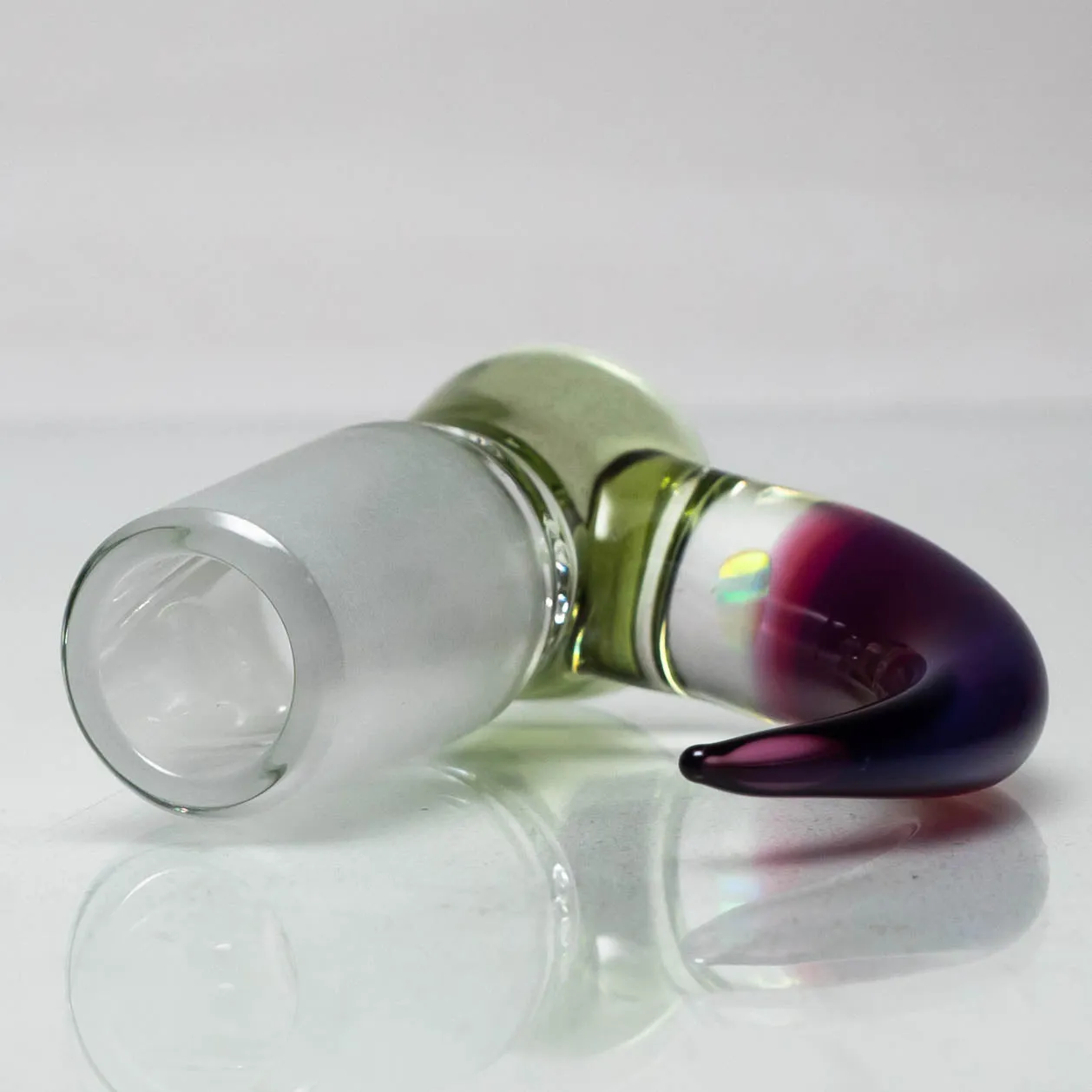 Unity Glassworks - 4 Hole Opal Horn Slide - 18mm - Metal Fleck & Stargazer