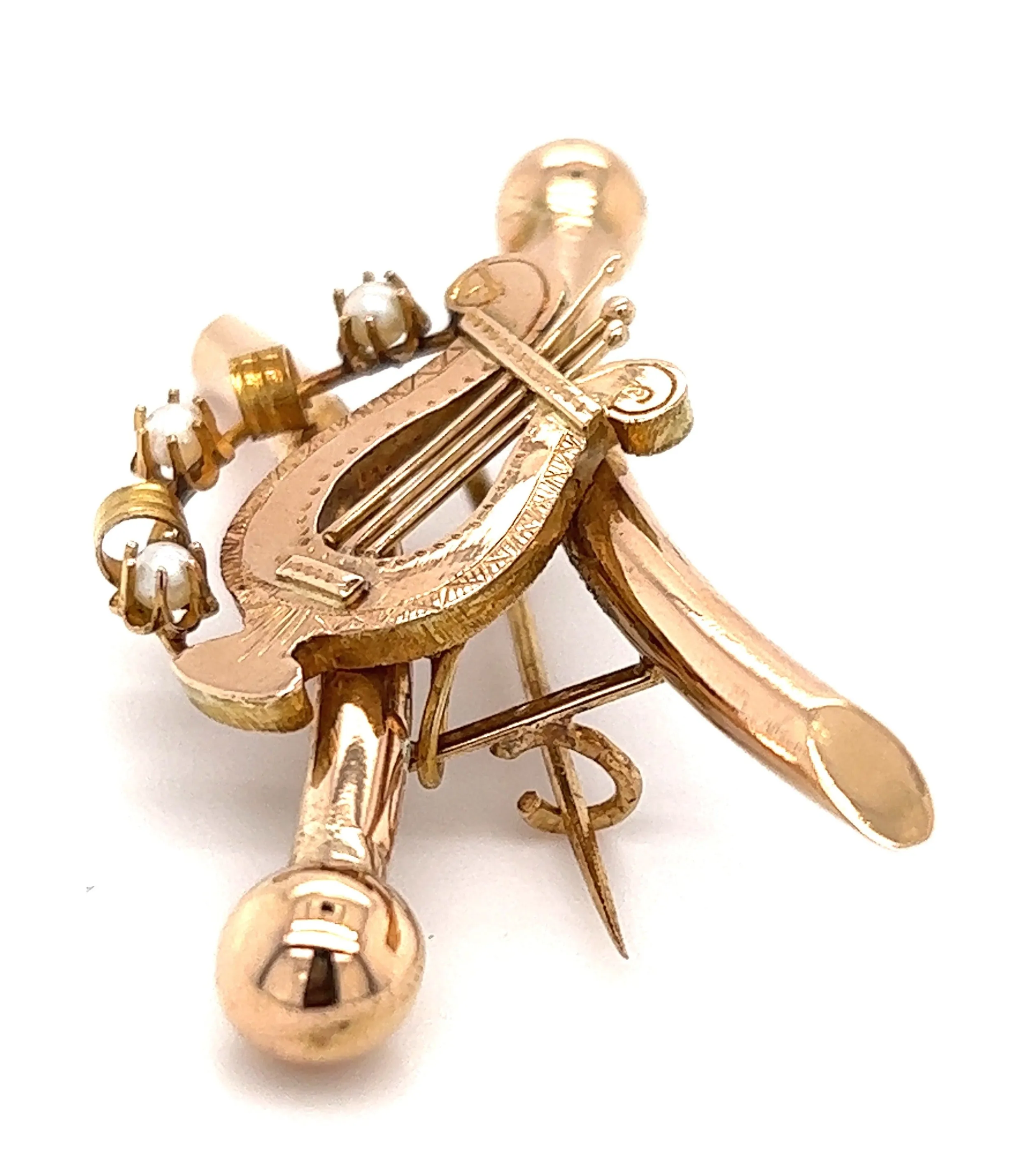 Vintage 9ct Yellow Gold Brooch