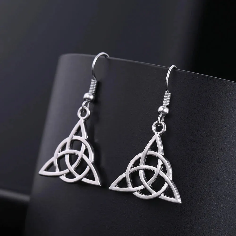 Vintage Viking Triquetra Animal Irish Celtics Knot Earrings Modern Women's Drop Earring Jewelry Magic Supernatural Amulet 2023