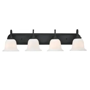 Westinghouse 6117100 Harwell 4 Light Wall Fixture, Matte Black Finish