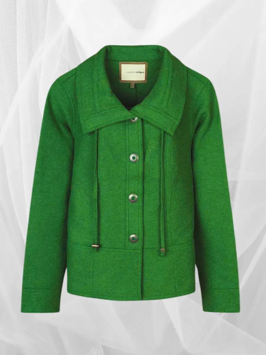 Women's Alpaca Jeanne Jacket - Jade Green