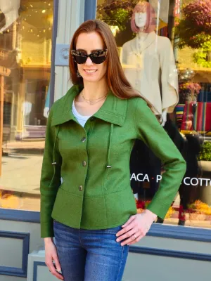 Women's Alpaca Jeanne Jacket - Jade Green