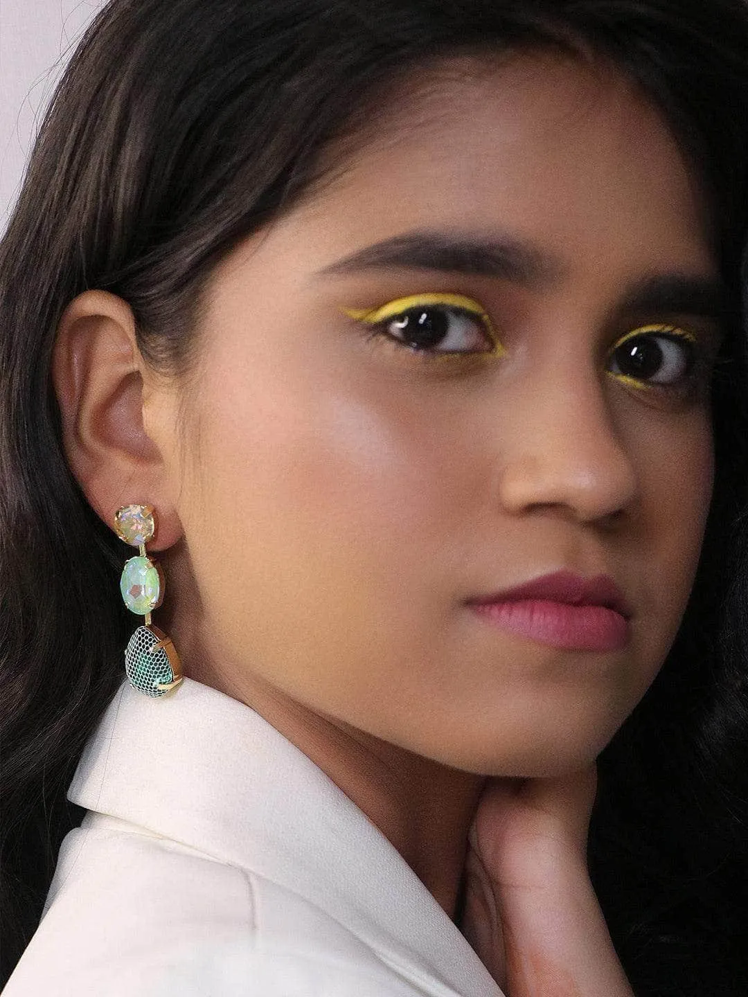 Yashaswinidayama In Our Honeycomb 3Tiered Earrings