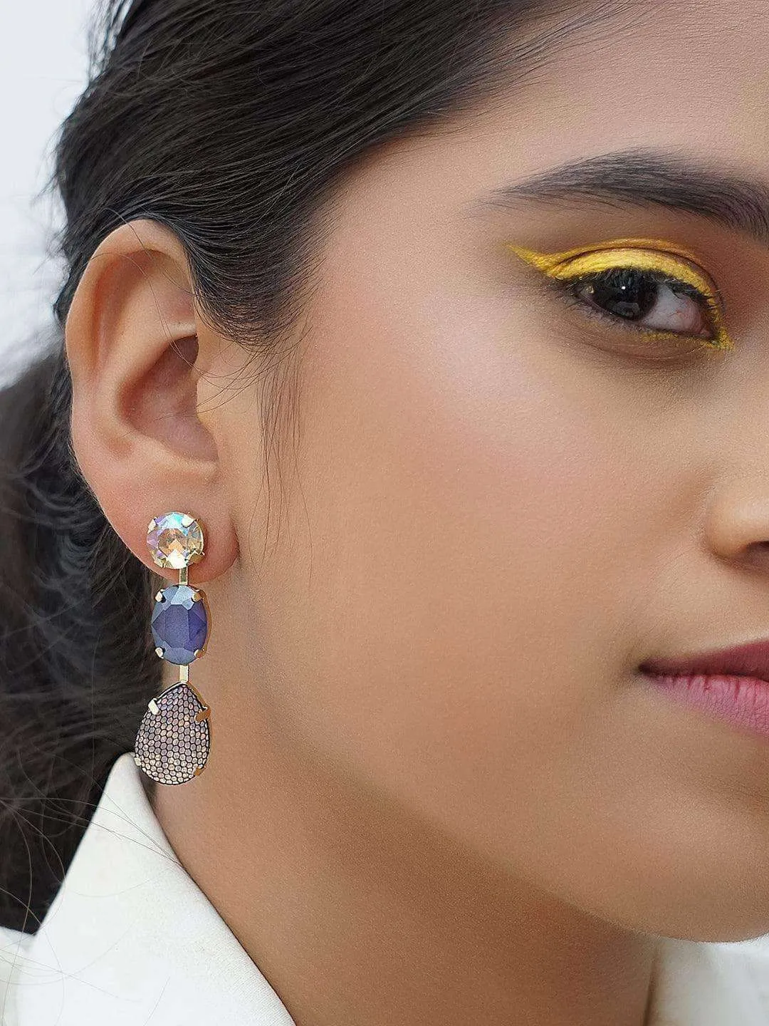 Yashaswinidayama In Our Honeycomb 3Tiered Earrings