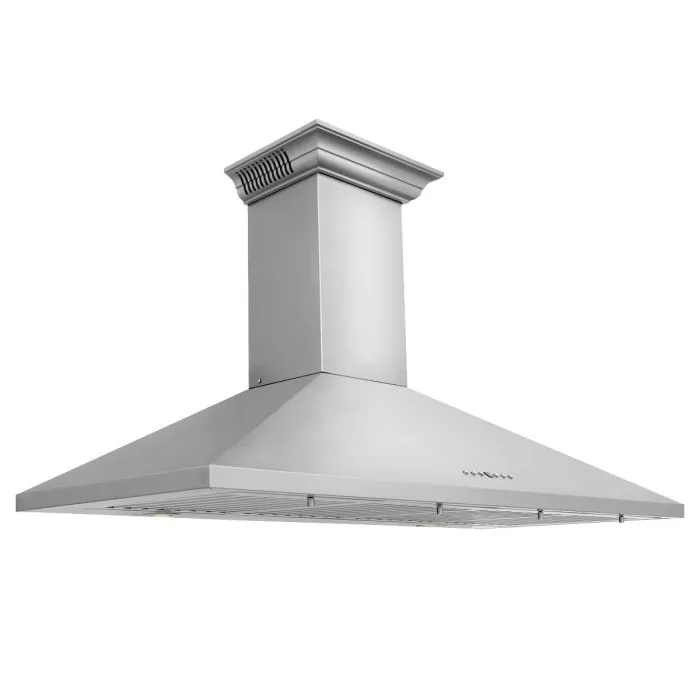 ZLINE 42 IN. Wall Mount Range Hood in Stainless Steel with Built-In CrownSound® BlueTooth Speakers (KL2CRN-BT-42)