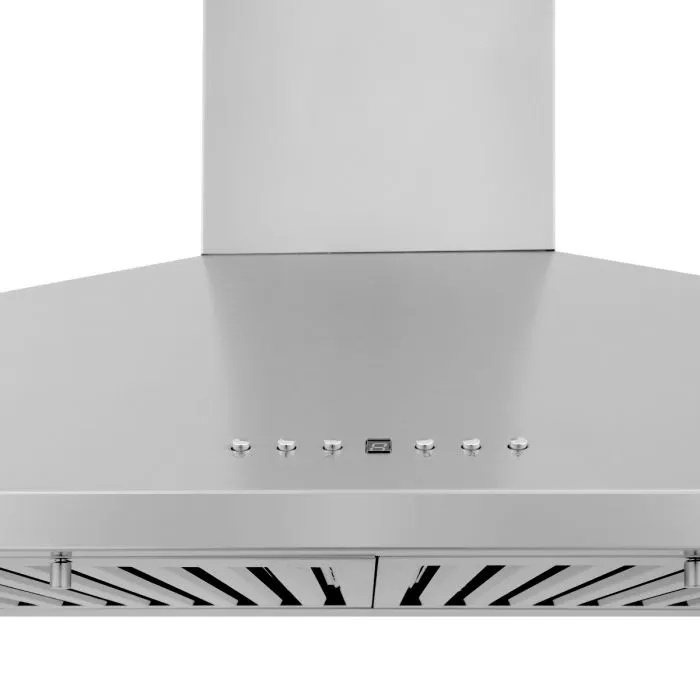 ZLINE 42 IN. Wall Mount Range Hood in Stainless Steel with Built-In CrownSound® BlueTooth Speakers (KL2CRN-BT-42)